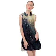 Apocalypse Post Apocalyptic Sleeveless Shirt Dress by Sudhe