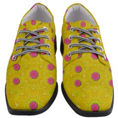 Bloom On In  The Sunshine Decorative Women Heeled Oxford Shoes by pepitasart