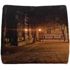 City Night Dark Architecture Lamps Seat Cushion by Sudhe