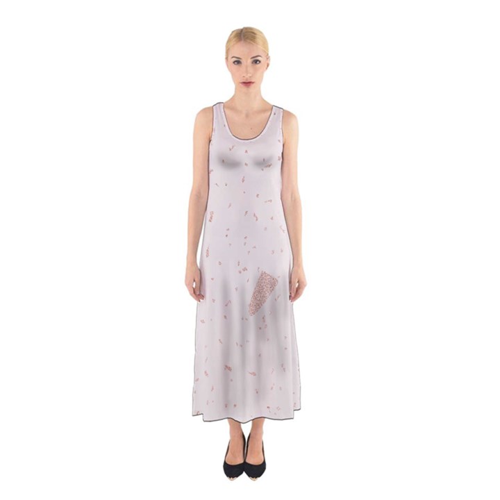 Blank Color Sleeveless Maxi Dress