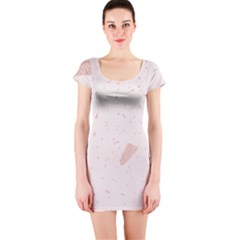 Blank Color Short Sleeve Bodycon Dress