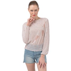 Blank Color Banded Bottom Chiffon Top