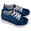 Neon Abstract Surface Texture Blue Kids  Lightweight Sports Shoes View3