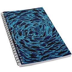 Neon Abstract Surface Texture Blue 5 5  X 8 5  Notebook