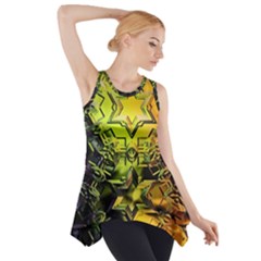 Background Star Abstract Colorful Side Drop Tank Tunic