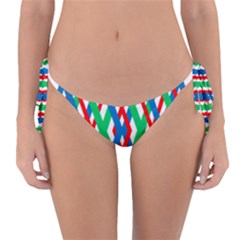 Geometric Line Rainbow Reversible Bikini Bottom