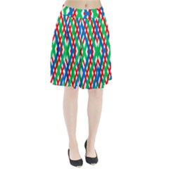 Geometric Line Rainbow Pleated Skirt