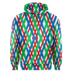 Geometric Line Rainbow Men s Overhead Hoodie by HermanTelo