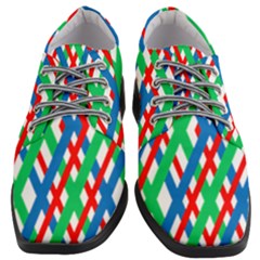 Geometric Line Rainbow Women Heeled Oxford Shoes by HermanTelo