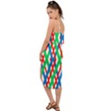 Geometric Line Rainbow Waist Tie Cover Up Chiffon Dress View2