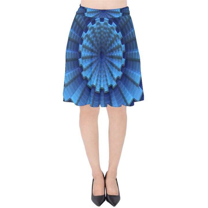 Mandala Background Texture Velvet High Waist Skirt