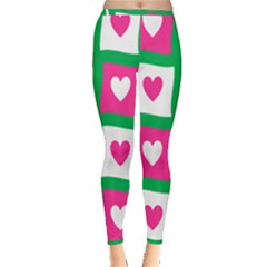 Pink Love Valentine Inside Out Leggings by Mariart