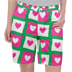 Pink Love Valentine Pocket Shorts by Mariart