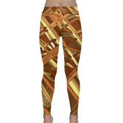 Gold Background Form Color Classic Yoga Leggings by Alisyart