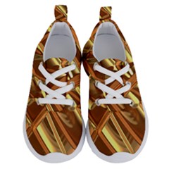 Gold Background Form Color Running Shoes