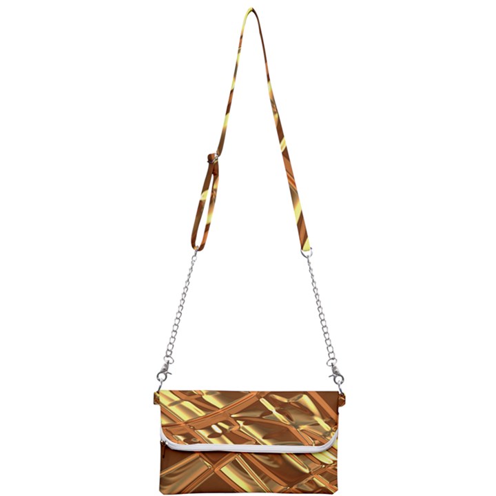 Gold Background Form Color Mini Crossbody Handbag