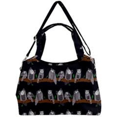 Cute Owl Pattern Double Compartment Shoulder Bag by bloomingvinedesign