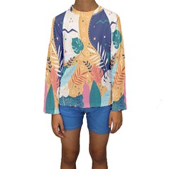 Tropical Pattern Kids  Long Sleeve Swimwear by Valentinaart