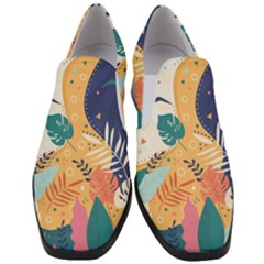 Tropical Pattern Women Slip On Heel Loafers by Valentinaart