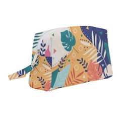 Tropical Pattern Wristlet Pouch Bag (medium)