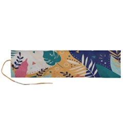 Tropical Pattern Roll Up Canvas Pencil Holder (l) by Valentinaart