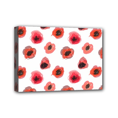 Poppies Mini Canvas 7  X 5  (stretched) by scharamo