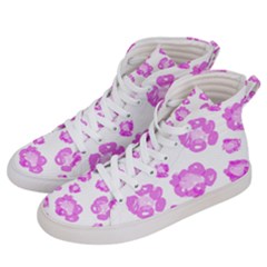 Pink Flower Women s Hi-top Skate Sneakers by scharamo