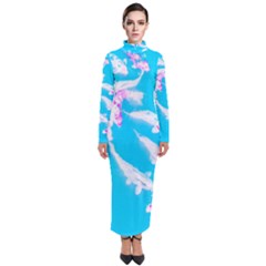 Koi Carp Scape Turtleneck Maxi Dress by essentialimage