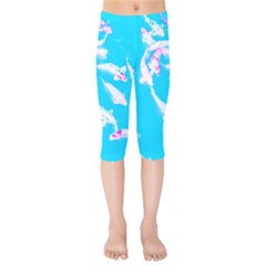 Koi Carp Scape Kids  Capri Leggings  by essentialimage