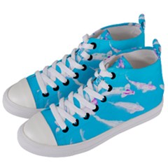 Koi Carp Scape Women s Mid-top Canvas Sneakers by essentialimage