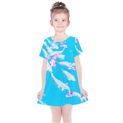 Koi Carp Scape Kids  Simple Cotton Dress