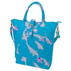 Koi Carp Scape Buckle Top Tote Bag by essentialimage