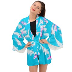 Koi Carp Scape Long Sleeve Kimono by essentialimage