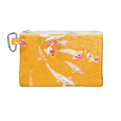 Koi Carp Scape Canvas Cosmetic Bag (medium) by essentialimage