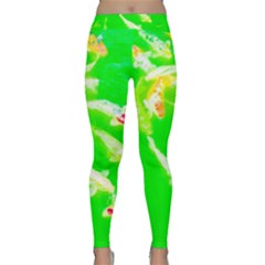 Koi Carp Scape Classic Yoga Leggings by essentialimage