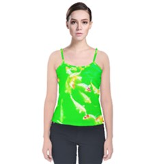 Koi Carp Scape Velvet Spaghetti Strap Top by essentialimage