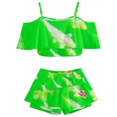 Koi Carp Scape Kids  Off Shoulder Skirt Bikini by essentialimage