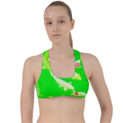 Koi Carp Scape Criss Cross Racerback Sports Bra by essentialimage