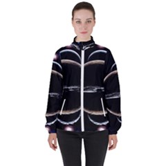 Planet Sky Lake Landscape Sun Women s High Neck Windbreaker by Simbadda