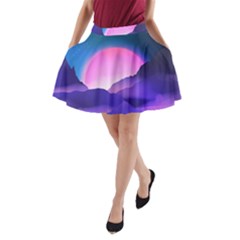 Mountain Sunrise Mountains Sunrise A-line Pocket Skirt by Simbadda