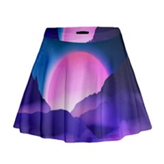 Mountain Sunrise Mountains Sunrise Mini Flare Skirt by Simbadda