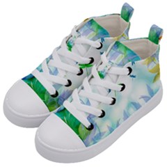 Scrapbooking Tropical Pattern Kids  Mid-top Canvas Sneakers