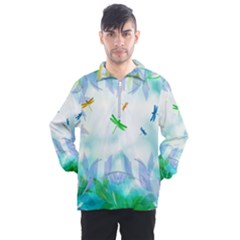 Scrapbooking Tropical Pattern Men s Half Zip Pullover by Simbadda