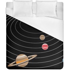 Solar System Planets Sun Space Duvet Cover (california King Size) by Simbadda