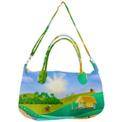 Tropical Resort Huts Lake River Removal Strap Handbag by Simbadda