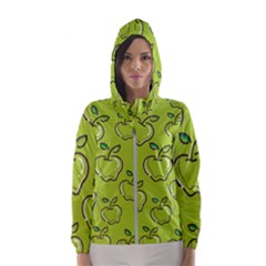 Fruit Apple Green Women s Hooded Windbreaker