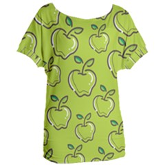 Fruit Apple Green Women s Oversized Tee