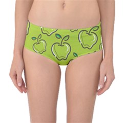 Fruit Apple Green Mid-waist Bikini Bottoms by HermanTelo