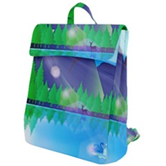 Forest Landscape Pine Trees Forest Flap Top Backpack