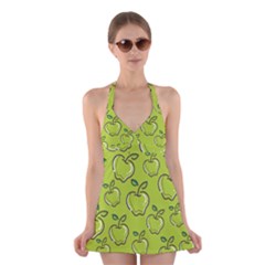 Fruit Apple Green Halter Dress Swimsuit  by HermanTelo